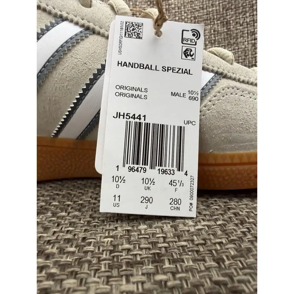 Adidas Handball Spezial Alumina Cloud White Grey Three Men’s 11 NWT - Picture 4 of 8